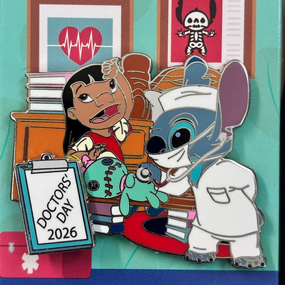 Disney Parks 2026 Lilo & Stitch LE Doctors Day Pin - Picture 3 of 5